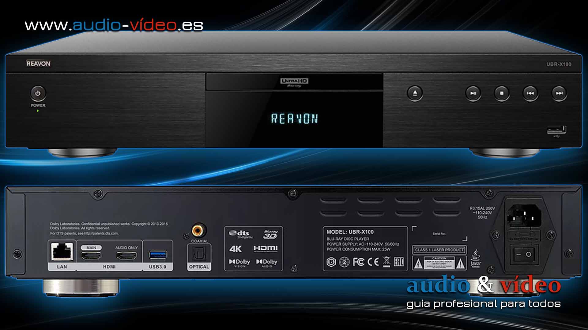 Reavon UBR-X100 Reproductor de Blu-Ray 4K Ultra HD
